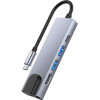Tech-Protect HUB V3 5in1 USB-C - USB-A 3.0 / USB-A 2.0 / USB-C / HDMI / RJ45 - gray - (20239-0)