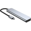 Tech-Protect HUB V4 6in1 USB-C - USB-A 3.0 / USB-A 2.0 / USB-C / HDMI / micro SD / TF / SD card reader - gray - (20240-0)
