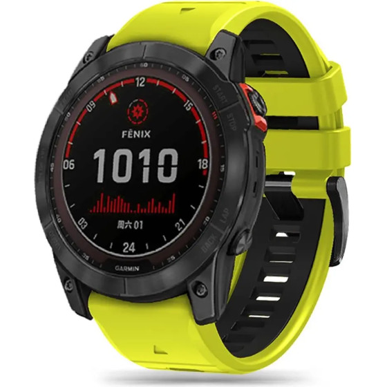 Tech-Protect IconBand Pro Strap for Garmin Fenix 3 / 5X / 3HR / 5X Plus / 6X / 6X Pro / 7X - Lime Black - (23991-0)