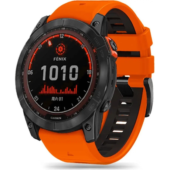 Tech-Protect IconBand Pro Strap for Garmin Fenix 3 / 5X / 3HR / 5X Plus / 6X / 6X Pro / 7X - Orange-Black - (23992-0)