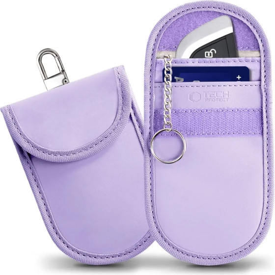 Tech-Protect KLR100 RFID Blocking Car Key Case - Purple - (26208-0)