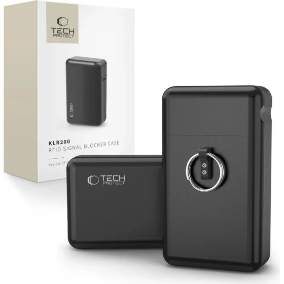 Tech-Protect KLR200 Metal Car Key Case RFID Blocking - Black - (26205-0)