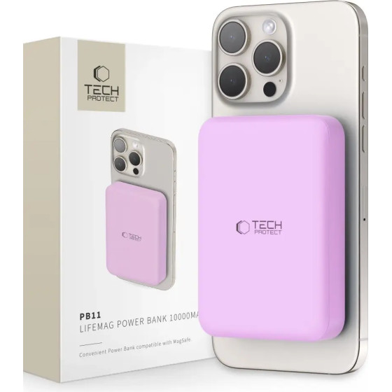 Tech-Protect LifeMag MagSafe PB11 10000mAh Power Bank - Pink - (26245-0)