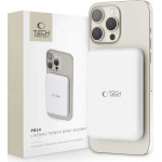 Tech-Protect LifeMag PB10 Powerbank with MagSafe 5000mAh 15W USB-C port - white + USB-C cable - (21787-0)