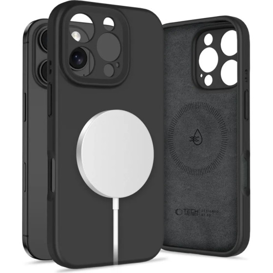 Tech-Protect Liquid Silicone MagSafe Case for iPhone 16 Pro Max - Black - (27139-0)