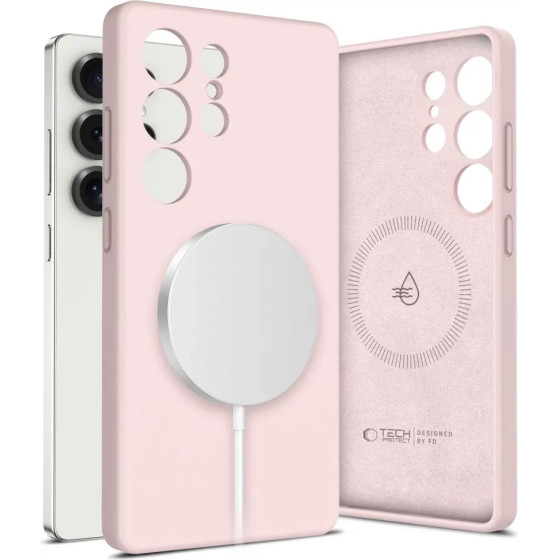 Tech-Protect Liquid Silicone MagSafe Case for Samsung Galaxy S25 Ultra - Pink - (26992-0)