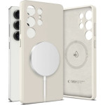 Tech-Protect Liquid Silicone MagSafe Case for Samsung Galaxy S25 Ultra - White - (26990-0)