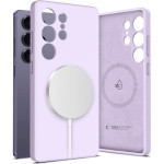Tech-Protect Liquid Silicone MagSafe Case for Samsung Galaxy S25+ - Purple - (26995-0)
