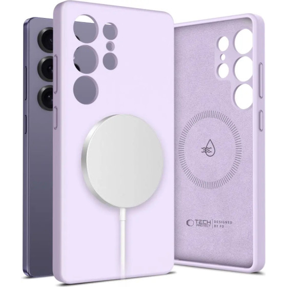 Tech-Protect Liquid Silicone MagSafe Case for Samsung Galaxy S25+ - Purple - (26995-0)