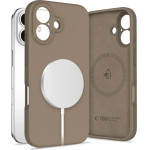 Tech-Protect Liquid Silicone MagSafe iPhone 16 Case - Brown - (27119-0)