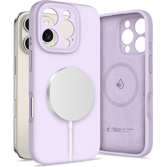 Tech-Protect Liquid Silicone MagSafe iPhone 16 Pro Case - Purple - (27136-0)