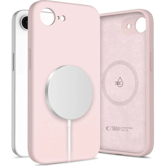 Tech-Protect Liquid Silicone MagSafe iPhone 16e Case - Pink - (27495-0)