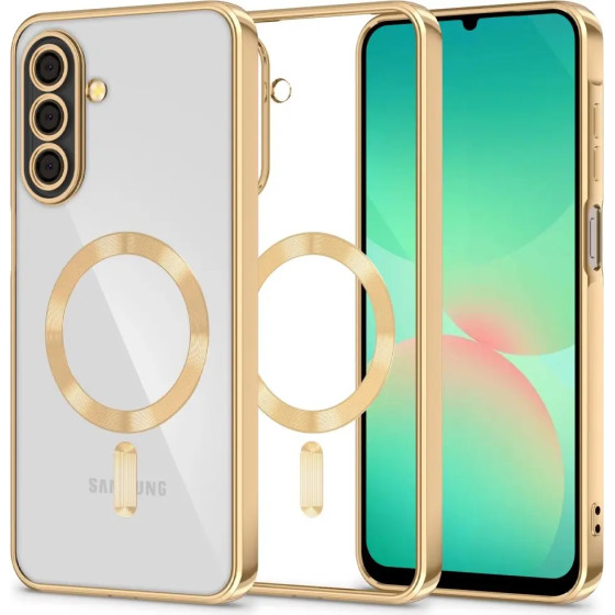 Tech-Protect MagFlex MagSafe Case for Samsung Galaxy A26 5G - Transparent Gold - (27515-0)