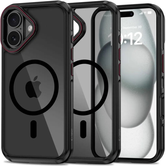 Tech-Protect MagHybrid MagSafe iPhone 16 Case - Black - (25531-0)