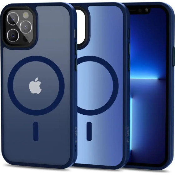 Tech-Protect MagMat MagSafe Case for iPhone 12 / 12 Pro - Matte Navy Blue - (22917-0)