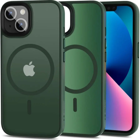 Tech-Protect MagMat MagSafe iPhone 13 Case - Matte Green - (22913-0)