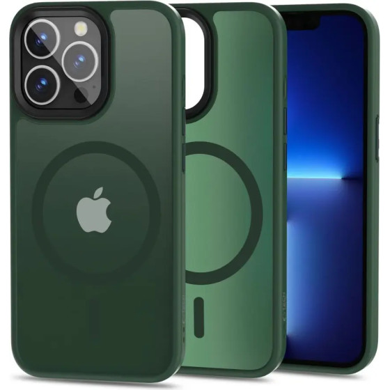 Tech-Protect MagMat MagSafe iPhone 13 Pro Case - Matte Green - (22912-0)