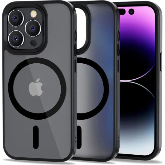 Tech-Protect MagMat MagSafe iPhone 14 Pro Case - Matte Black - (21626-0)