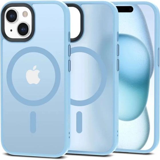 Tech-Protect MagMat MagSafe iPhone 15 Case - Matte Blue - (24267-0)