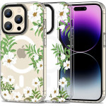 Tech-Protect MagMood MagSafe case for iPhone 15 Pro - daisies with leaves - (23981-0)