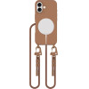 Tech-Protect MagNecklace MagSafe case with lanyard for iPhone 16 - brown - (25524-0)