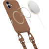 Tech-Protect MagNecklace MagSafe case with lanyard for iPhone 16 - brown - (25524-0)