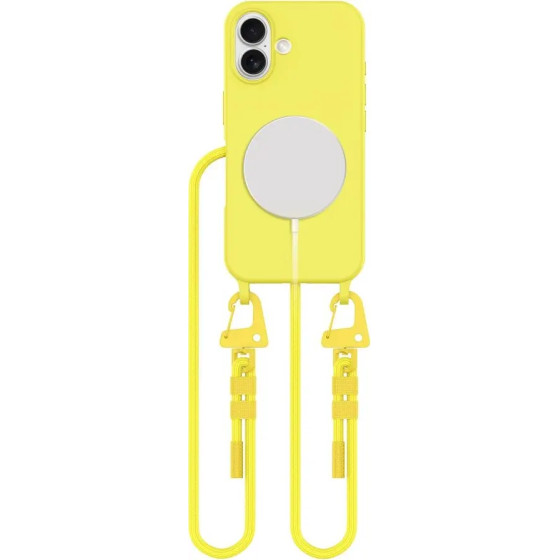 Tech-Protect MagNecklace MagSafe Case with Lanyard for iPhone 16 - Yellow - (26275-0)