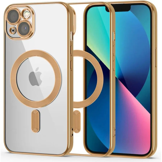 Tech-Protect MagShine Line MagSafe case for iPhone 13 - gold - (23354-0)