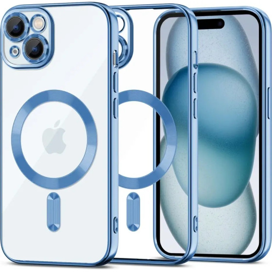 Tech-Protect MagShine Line MagSafe case for iPhone 15 - blue - (24201-0)