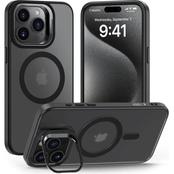 Tech-Protect MagStand MagSafe Case with Stand for iPhone 15 Pro - Black - (25983-0)