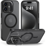 Tech-Protect MagStand MagSafe Case with Stand for iPhone 16 - Semi-Transparent - (25482-0)