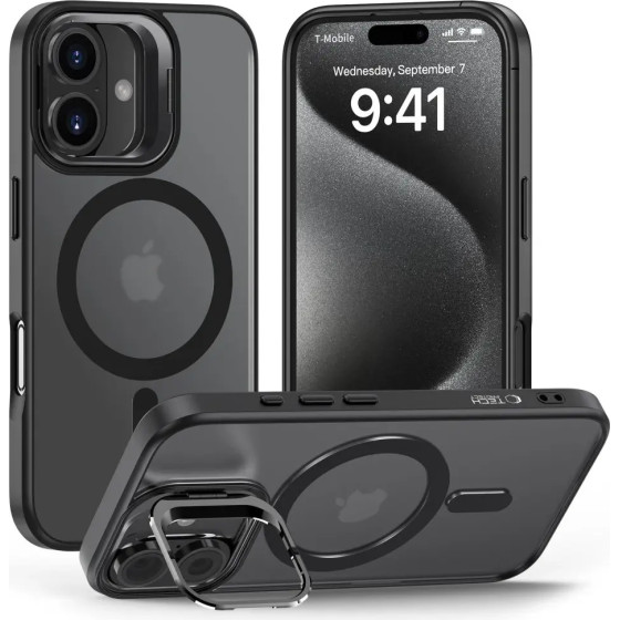 Tech-Protect MagStand MagSafe Case with Stand for iPhone 16 - Semi-Transparent - (25482-0)