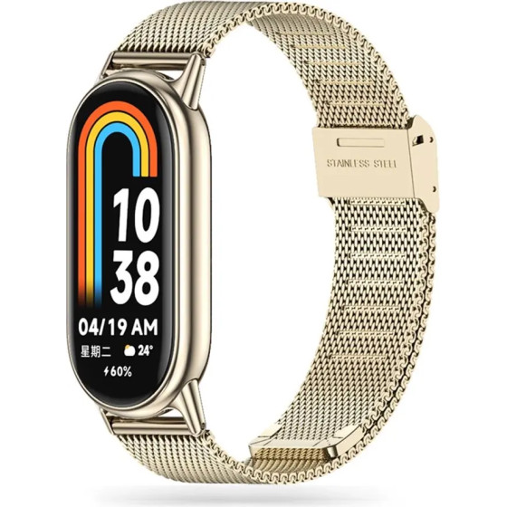 Tech-Protect MilaneseBand Strap for Xiaomi Smart Band 8 / 8 NFC - Beige - (25369-0)
