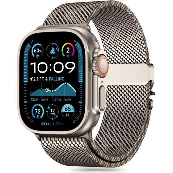 Tech-Protect Milano strap for Apple Watch 6 / 7 / 8 / 9 / 10 / SE / Ultra 1 / 2 (44 / 45 / 46 / 49 MM) - titanium - (26438-0)