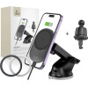 Tech-Protect MM15W-V1 Car Phone Holder with MagSafe 15W Wireless Charger for Cockpit/Air Vent - Black - (22650-0)