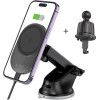 Tech-Protect MM15W-V1 Car Phone Holder with MagSafe 15W Wireless Charger for Cockpit/Air Vent - Black - (22650-0)