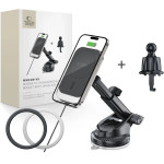 Tech-Protect MM15W-V9 Car Holder with MagSafe for Dashboard and Air Vent 15W - Black - (27083-0)