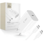 Tech-Protect NC20W PD20W USB-C wall charger with USB-C cable - white - (27420-0)