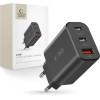 Tech-Protect NC30W charger 2x USB-C PD 30W / USB-A QC 3.0 - black - (23381-0)