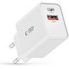 Tech-Protect NC30W USB-C PD 30W / USB-A QC 3.0 charger - white - (23417-0)