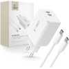Tech-Protect NC45W-GAN 2-PORT PD45W Charger + TYPE-C CABLE - white - (26708-0)