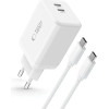 Tech-Protect NC45W-GAN 2-PORT PD45W Charger + TYPE-C CABLE - white - (26708-0)