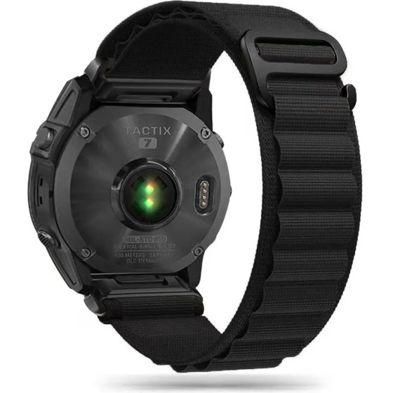 Tech-Protect Nylon Pro Strap for Garmin Fenix 3 / 5X / 3HR / 5X Plus / 6X / 6X Pro / 7X - Black - (24317-0)