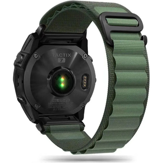 Tech-Protect Nylon Pro Strap for Garmin Fenix 5 / 6 / 6 Pro / 7 - Dark Green - (24316-0)