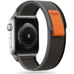 Tech-Protect Nylon Strap for Apple Watch 4/5/6/7/8/9/SE/Ultra 1/2 (42/44/45/49 mm) - Black & Orange - (22179-0)