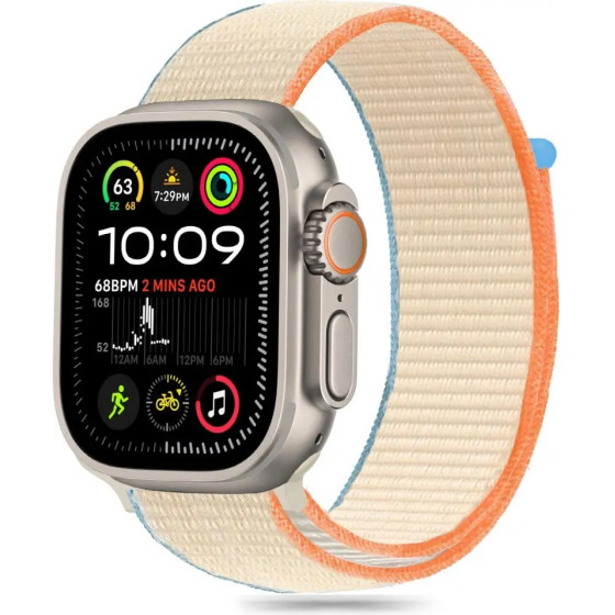 Tech-Protect Nylon Strap for Apple Watch 6 / 7 / 8 / 9 / 10 / SE / Ultra 1 / 2 (44 / 45 / 46 / 49 MM) - Beige - (26430-0)