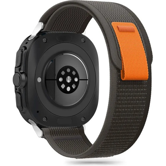 Tech-Protect Nylon Strap for Samsung Galaxy Watch Ultra (47mm) - Black/Orange - (25804-0)