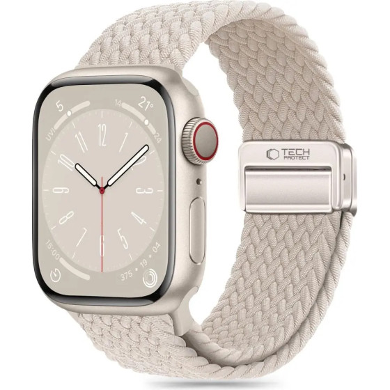 Tech-Protect Nylonmag Strap for Apple Watch 4 / 5 / 6 / 7 / 8 / 9 / SE (38 / 40 / 41 mm) - Beige - (26037-0)