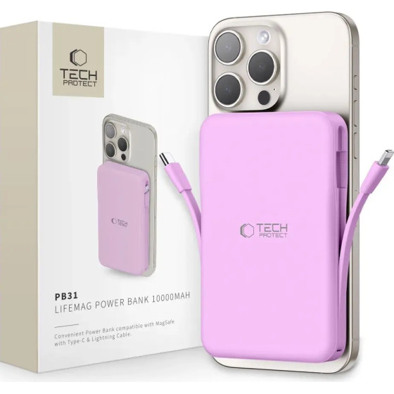 Tech-Protect PB31 MagSafe 10000mAH Power Bank - Purple - (26475-0)