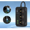 Tech-Protect PC3X6 Power Strip 3 Sockets 240V + 3xUSB-A + 3xUSB-C 200cm - Black - (26158-0)